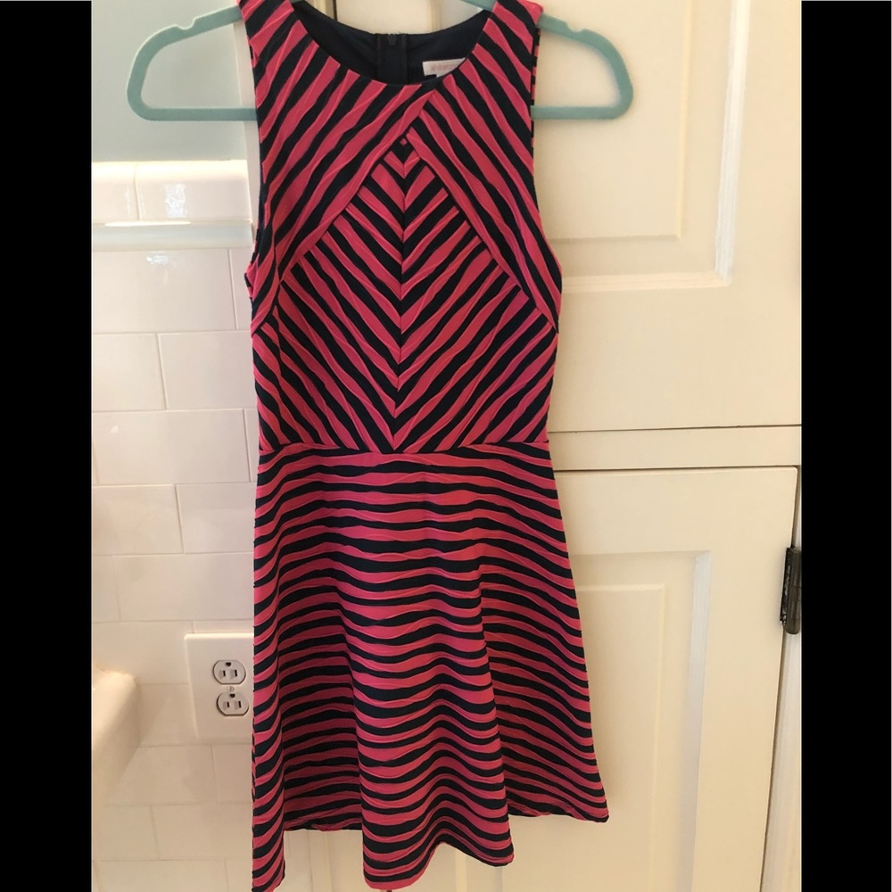 Pink and navy dress